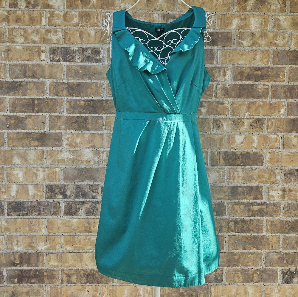 J Crew Elegant Teal Sleeveless Dress